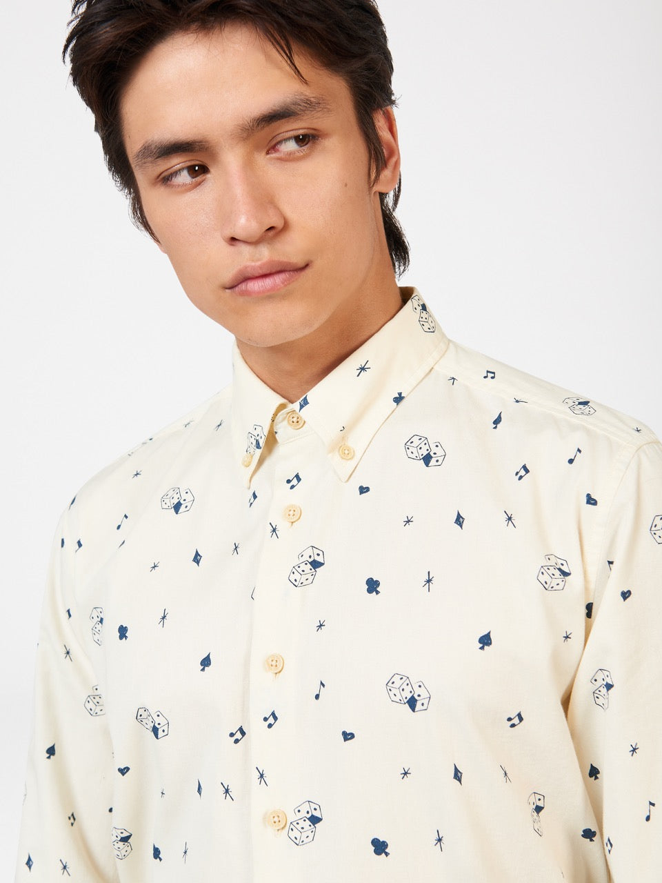 Ben Sherman Conversational Icon Shirts White | WTJI10975