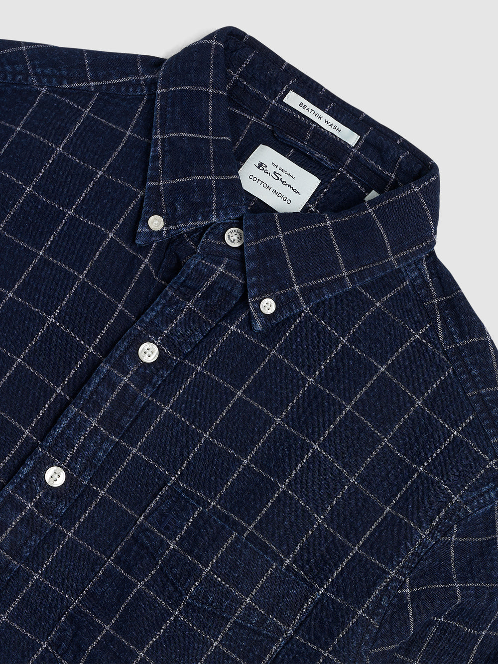 Ben Sherman Dalston Blues Beatnik Shirts Indigo | KDFE82597