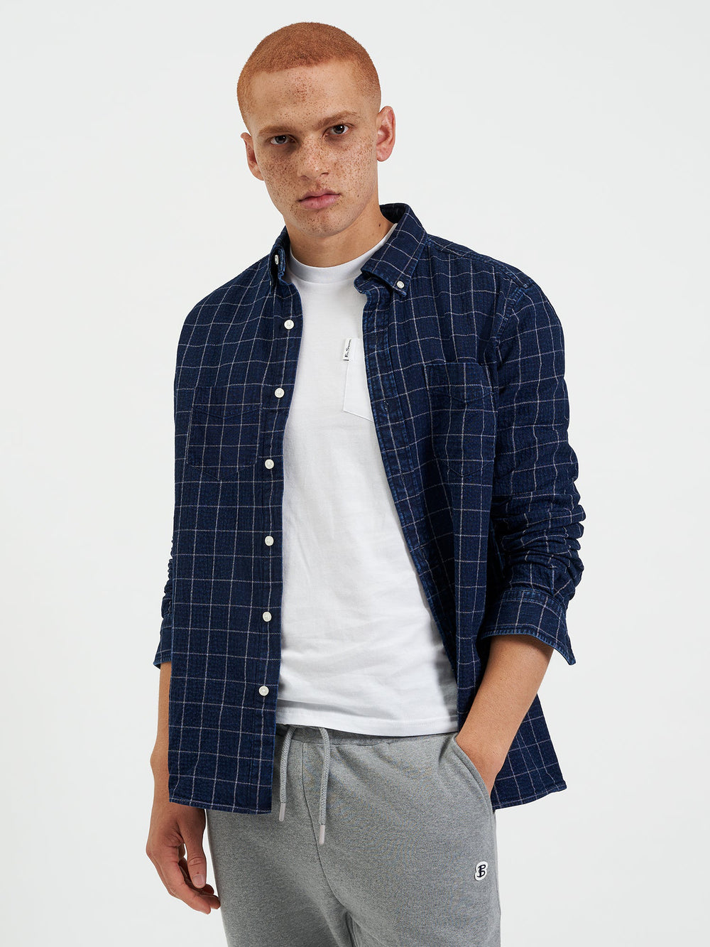 Ben Sherman Dalston Blues Beatnik Shirts Indigo | KDFE82597