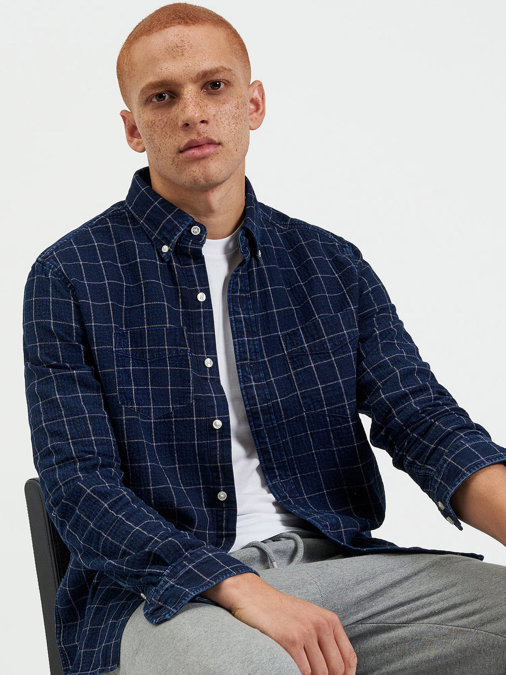 Ben Sherman Dalston Blues Beatnik Shirts Indigo | KDFE82597