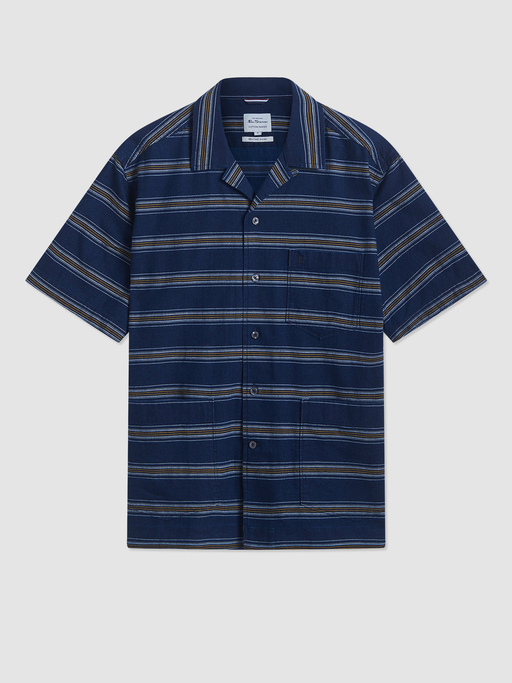 Ben Sherman Dalston Blues Lightweight Stripe Shirts Indigo | APKO32594