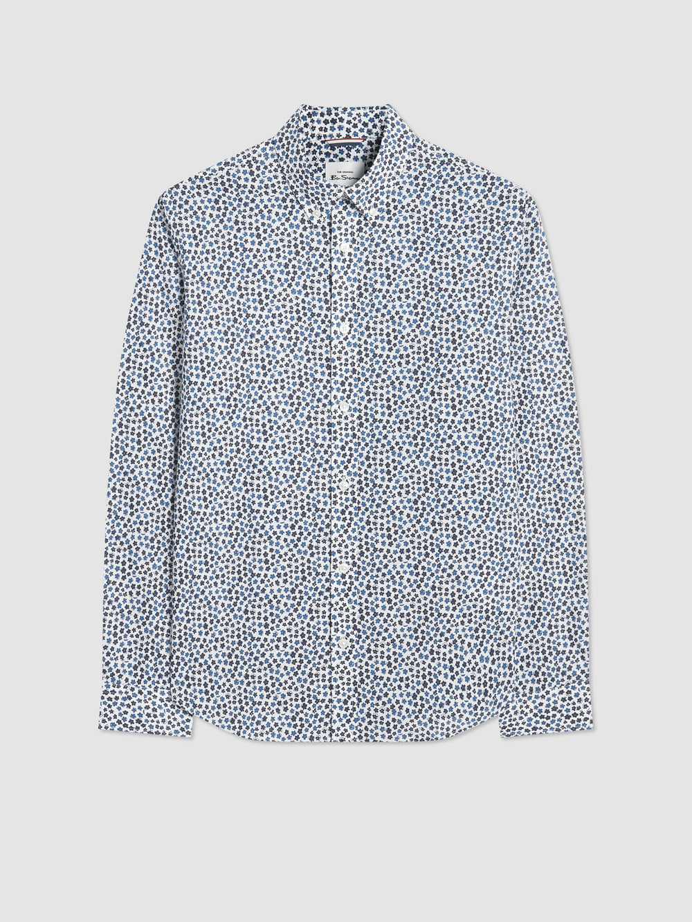 Ben Sherman Ditsy Floral Print Long Sleeve Shirts White | GXWQ74839