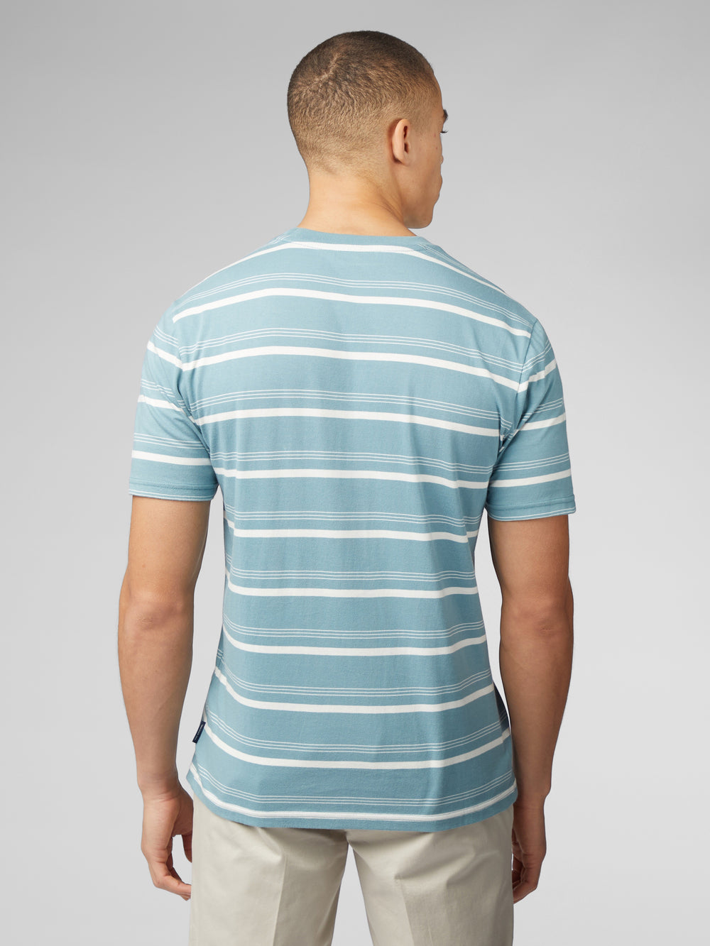 Ben Sherman Fine Stripe T-Shirt Blue | LYTG61392