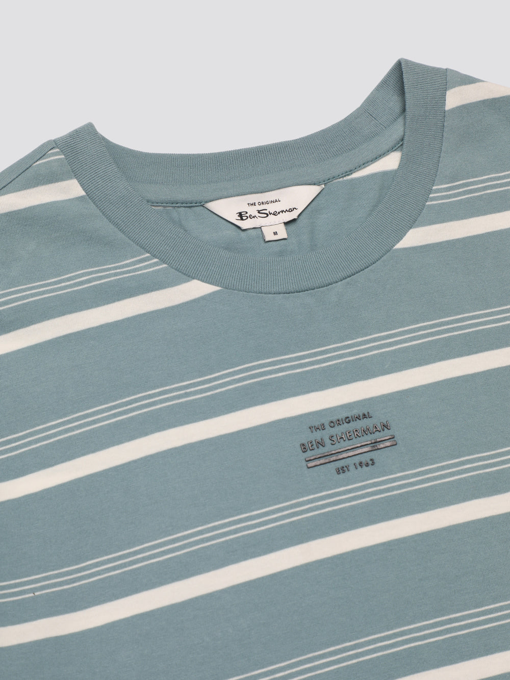 Ben Sherman Fine Stripe T-Shirt Blue | LYTG61392