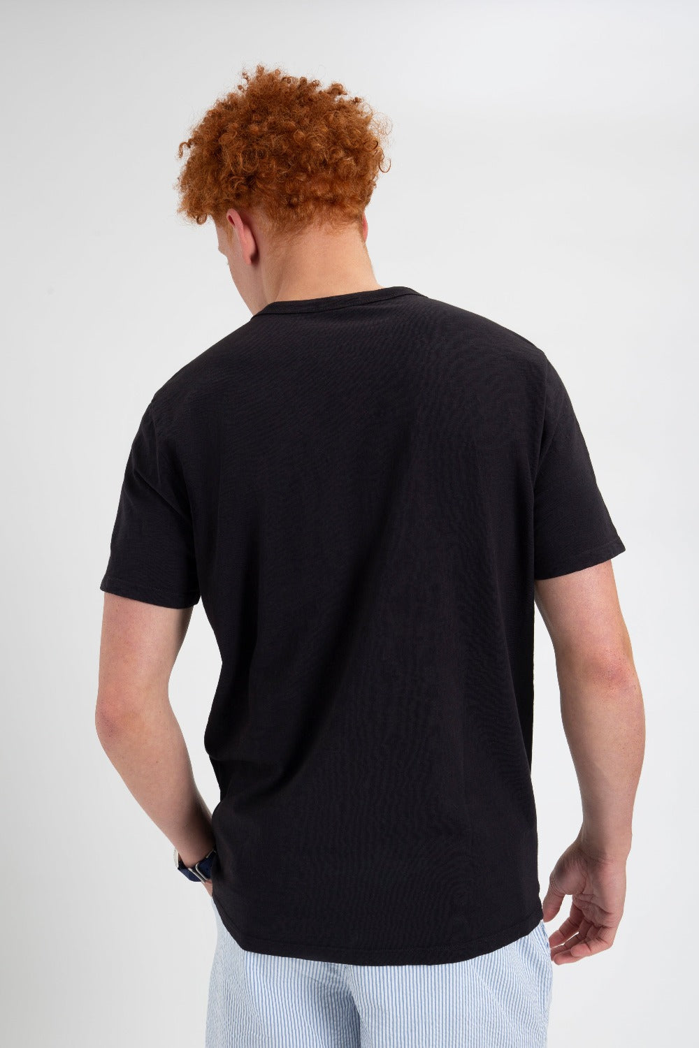 Ben Sherman Garment Dye Beatnik T-Shirt Black | CARX82496