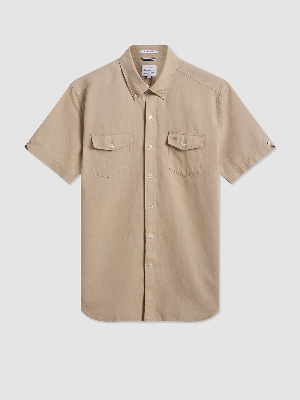 Ben Sherman Garment Dye Linen Shirts Brown | VGKF53078