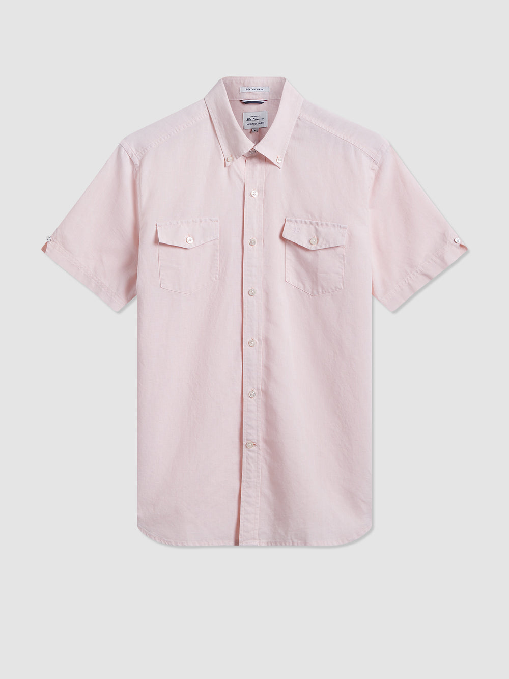 Ben Sherman Garment Dye Linen Shirts Light Pink | IGLR65497