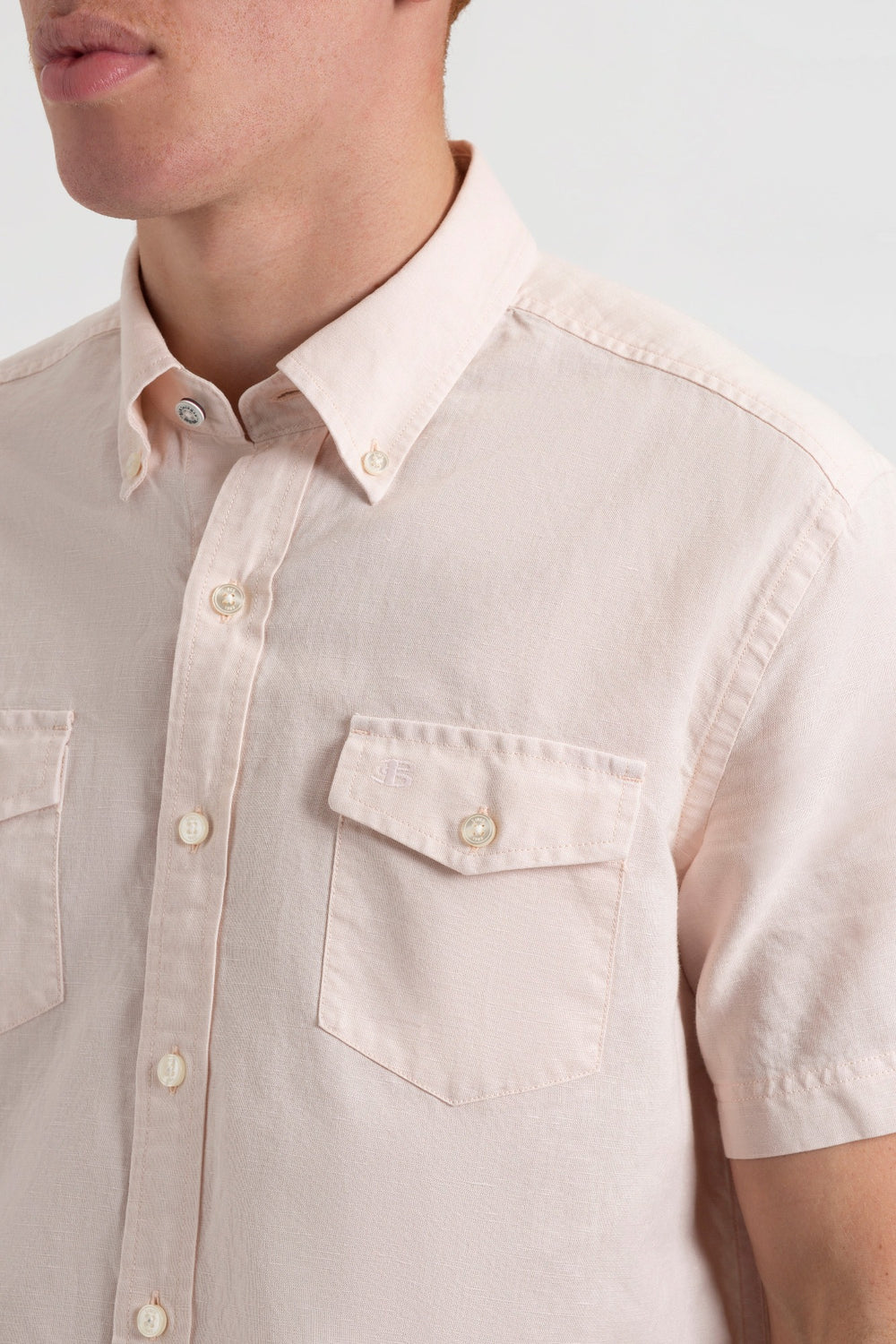 Ben Sherman Garment Dye Linen Shirts Light Pink | IGLR65497