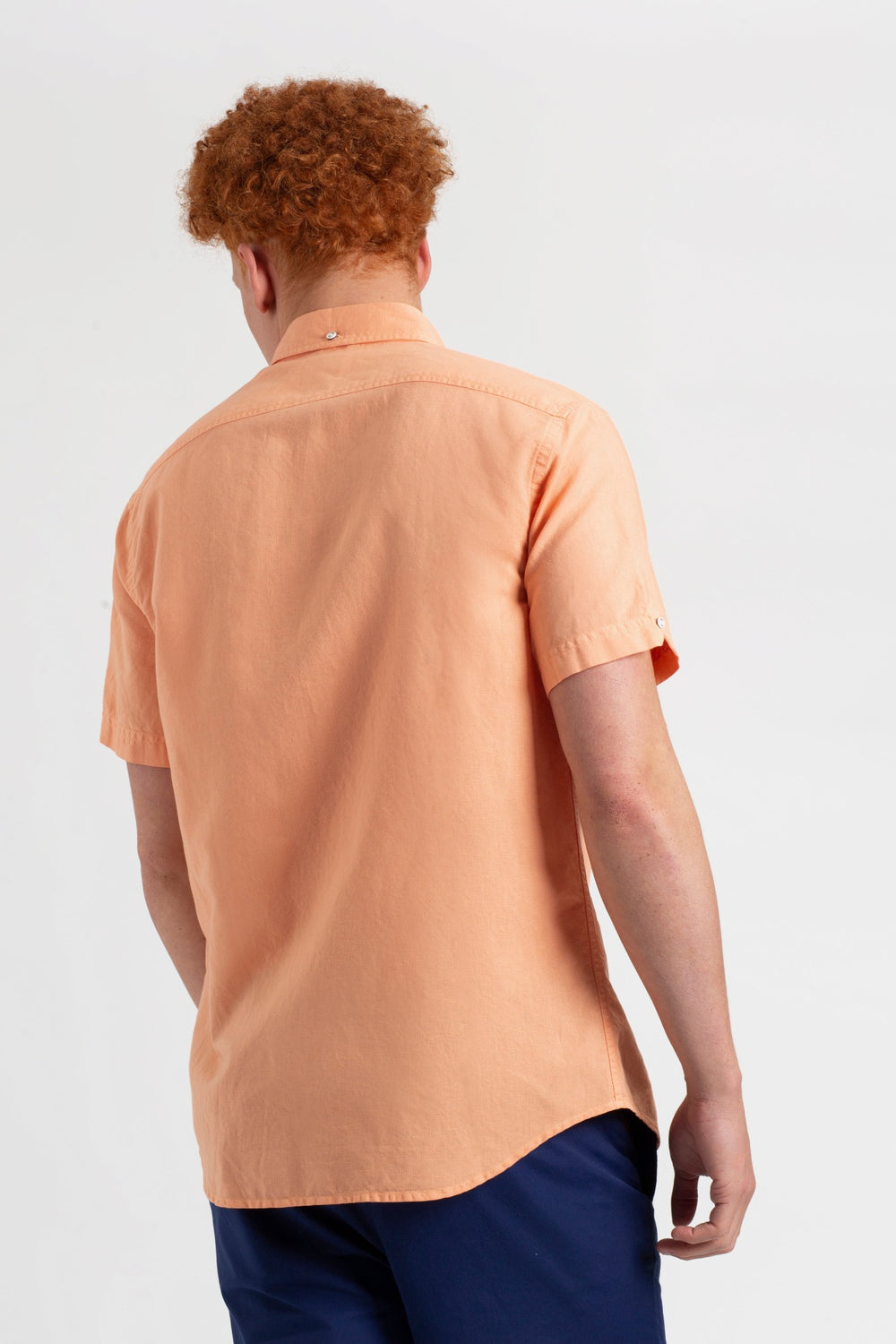 Ben Sherman Garment Dye Linen Shirts Orange | XQZG75206