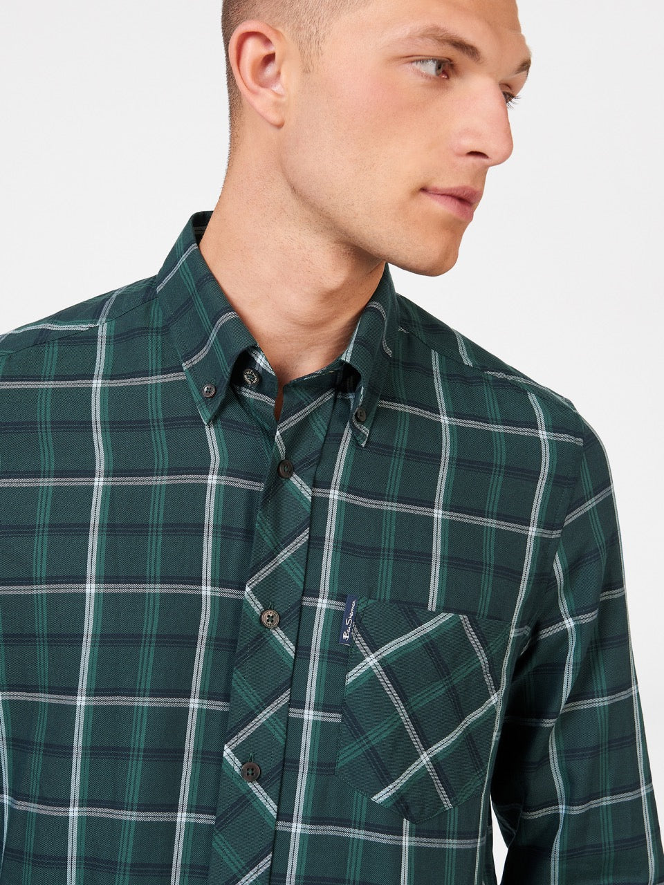 Ben Sherman Grid Check Shirts Green | KWJL26537