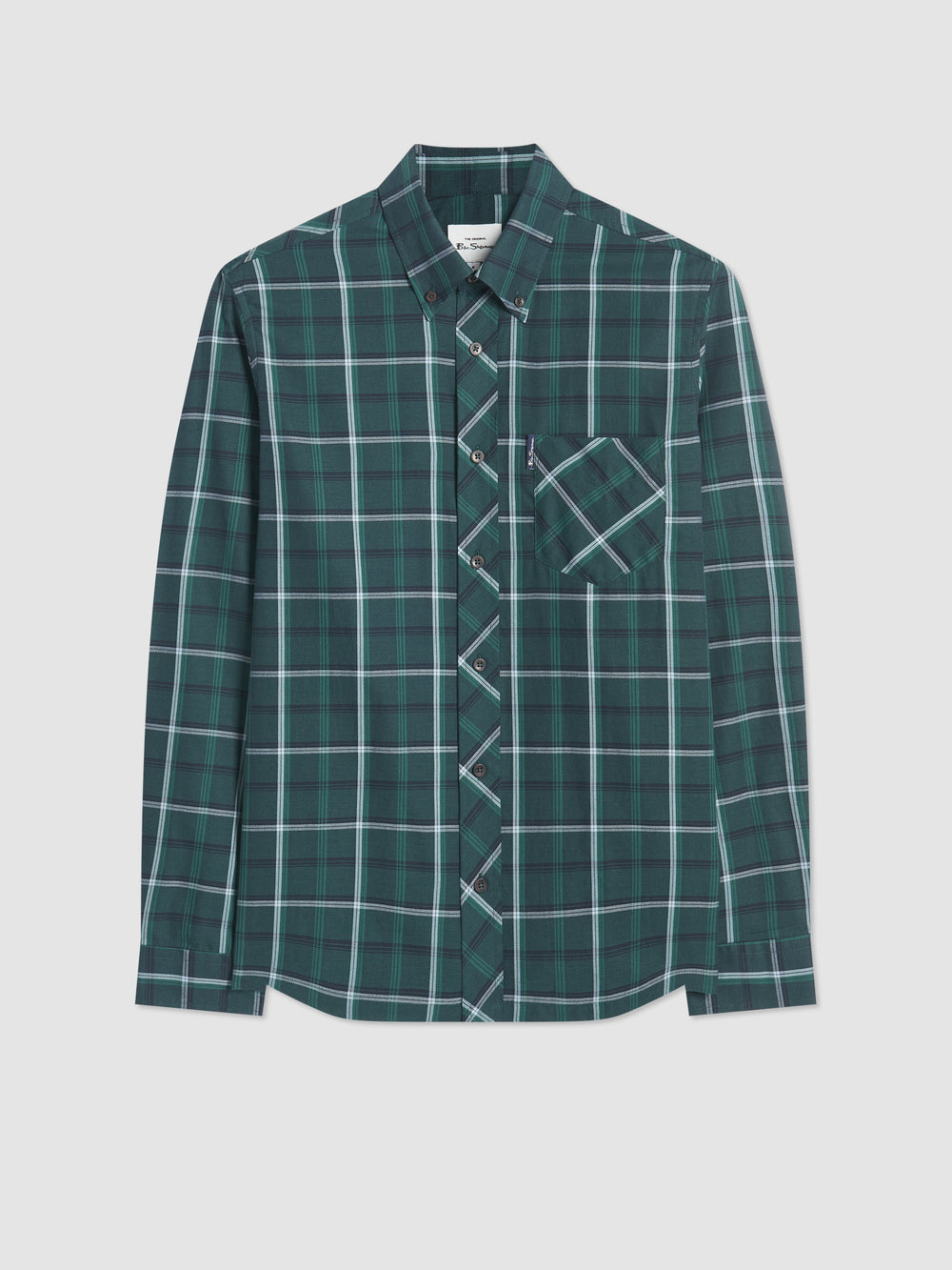 Ben Sherman Grid Check Shirts Green | KWJL26537