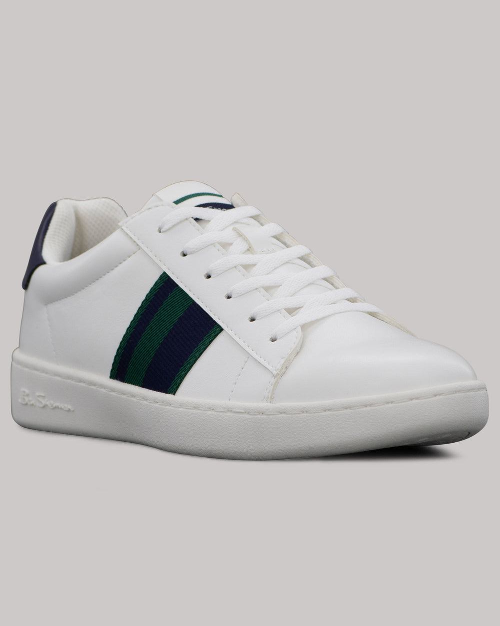 Ben Sherman Hampton Stripe Sneakers White / Navy / Green | RAVF27364