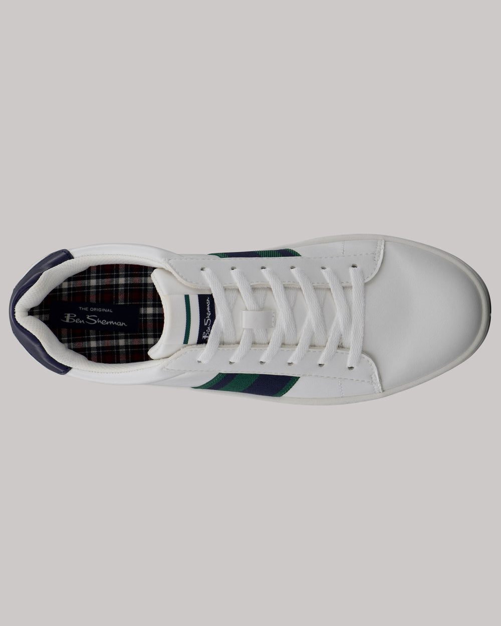 Ben Sherman Hampton Stripe Sneakers White / Navy / Green | RAVF27364