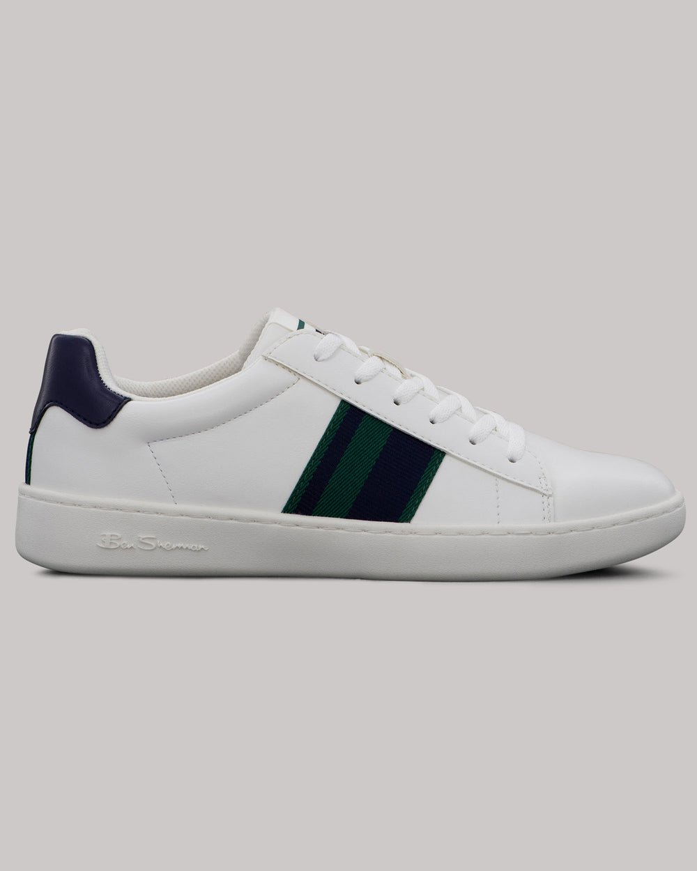 Ben Sherman Hampton Stripe Sneakers White / Navy / Green | RAVF27364