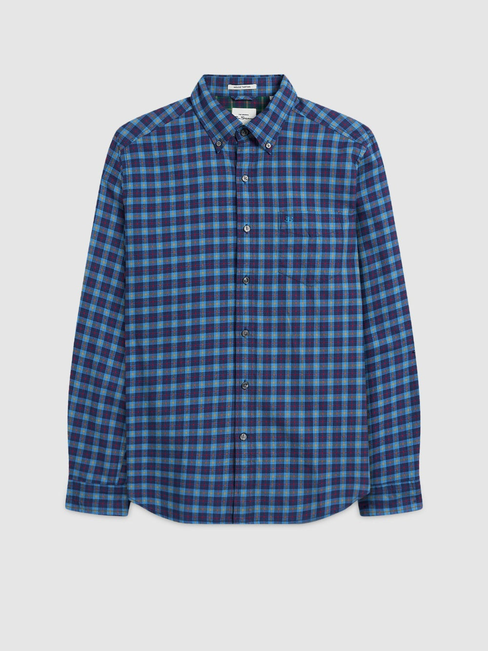 Ben Sherman House Tartan Twill Shirts Navy | QYAR10523