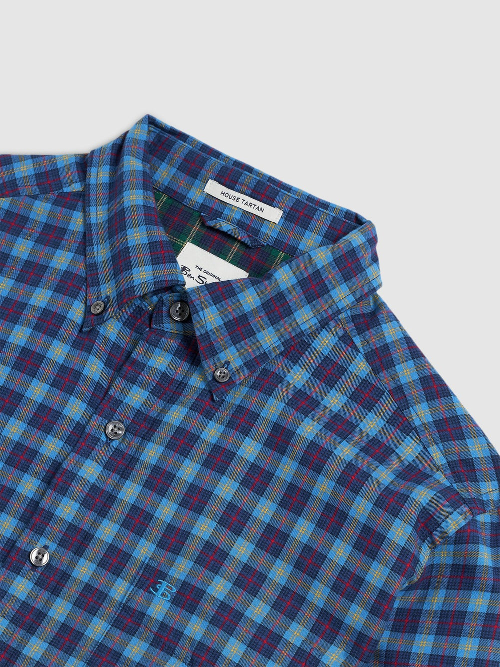 Ben Sherman House Tartan Twill Shirts Navy | QYAR10523