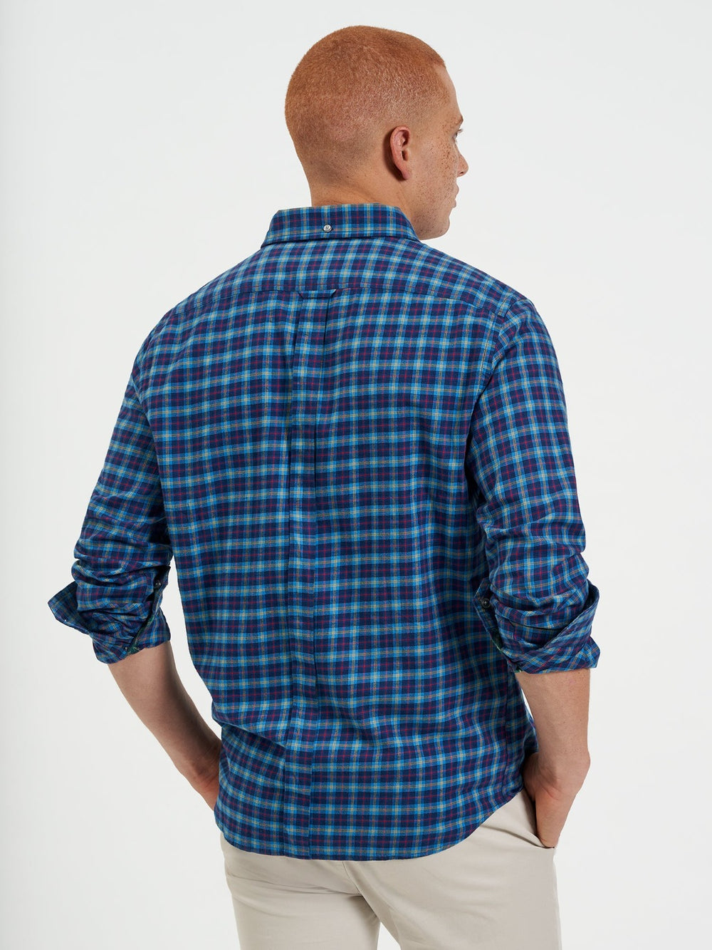 Ben Sherman House Tartan Twill Shirts Navy | QYAR10523