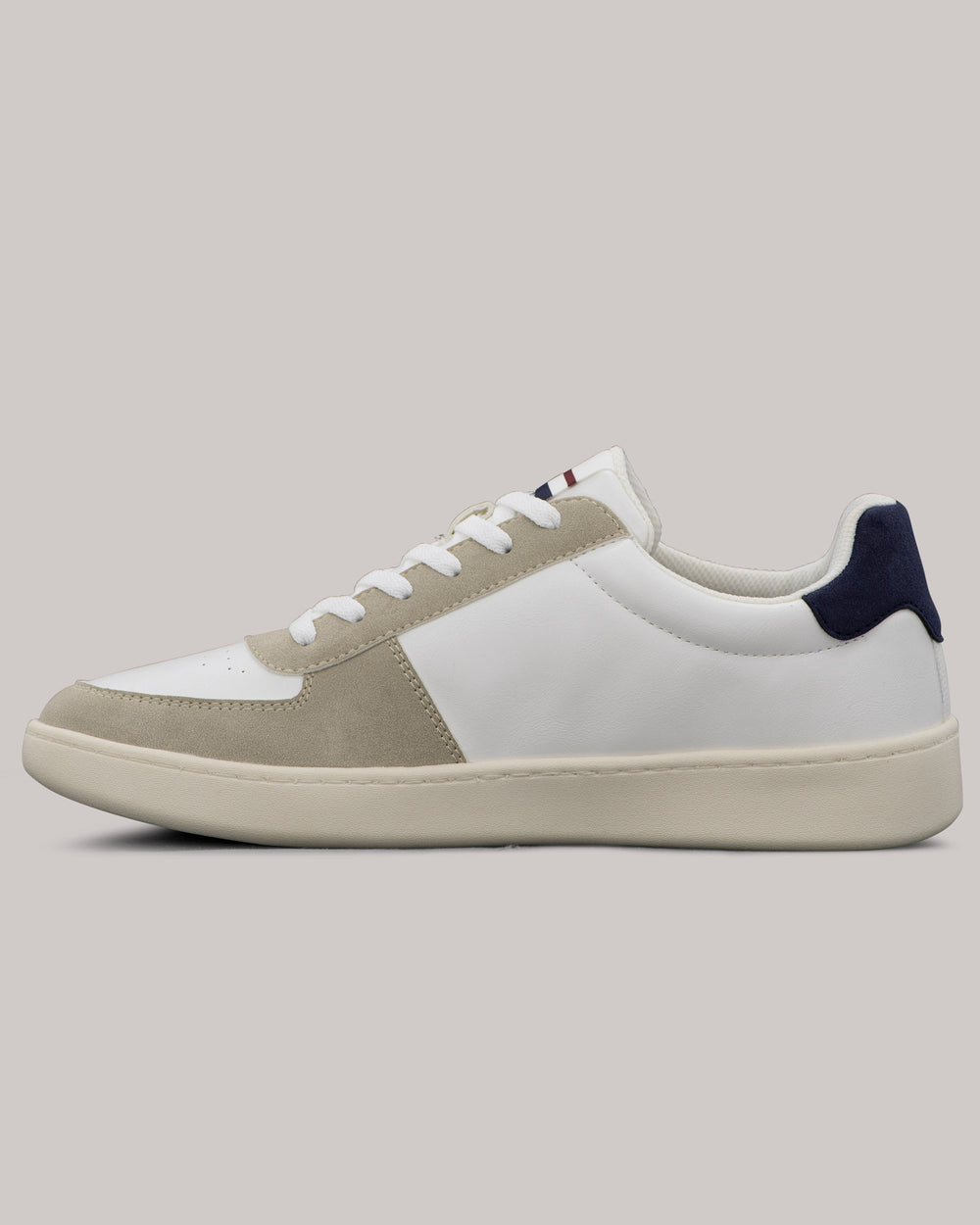 Ben Sherman Hyde Navy Stripe Sneakers White | FUOZ81702