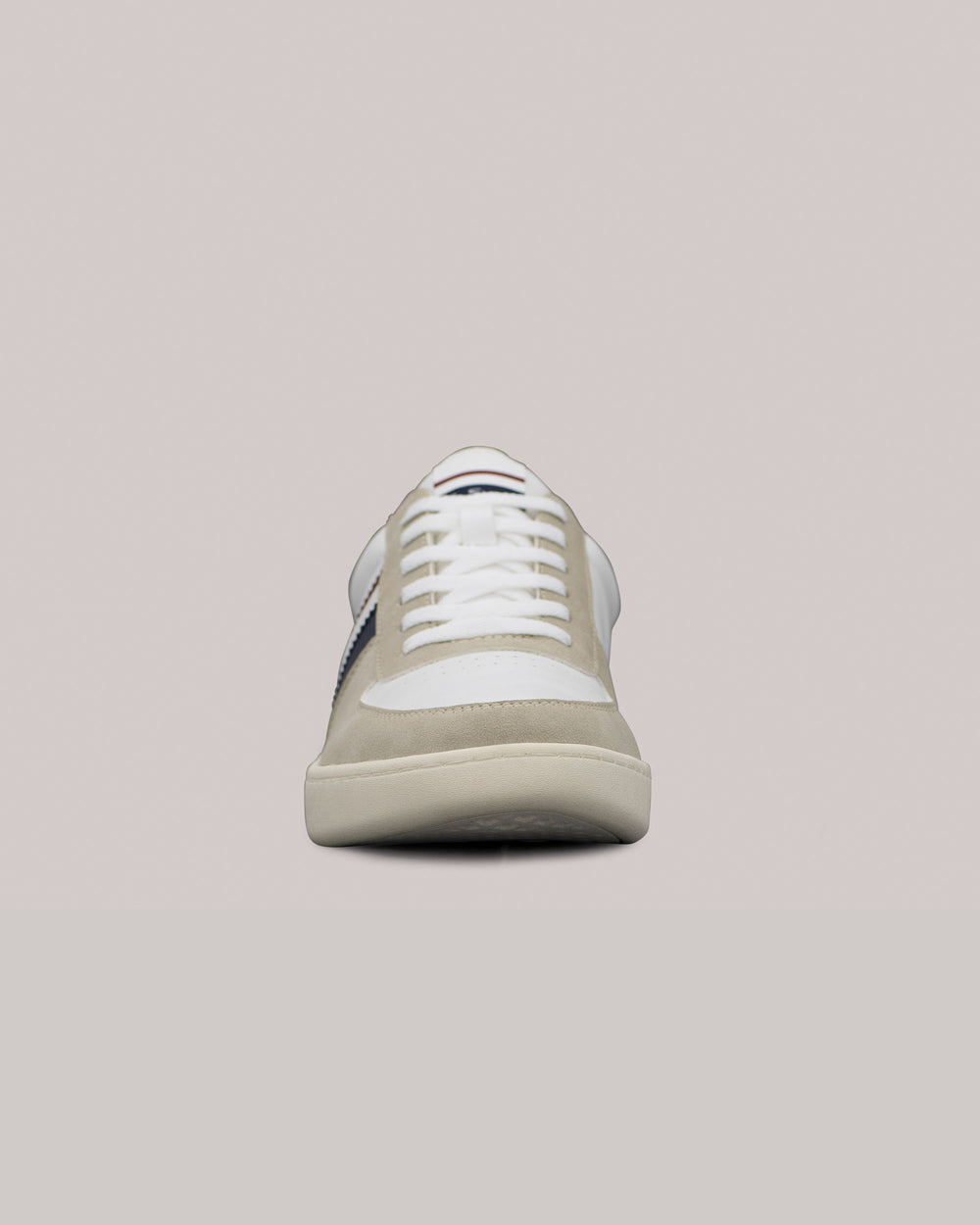 Ben Sherman Hyde Navy Stripe Sneakers White | FUOZ81702