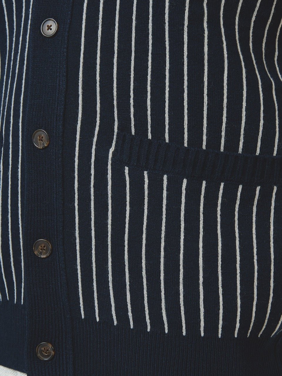 Ben Sherman Jacquard Stripe Cardigan Knitwear Navy | KGRJ74356