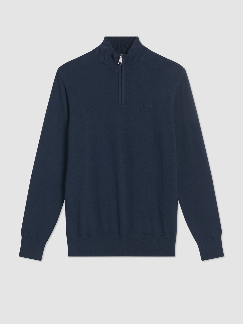 Ben Sherman Merino Half-Zip Knitwear Navy | JSAT31849