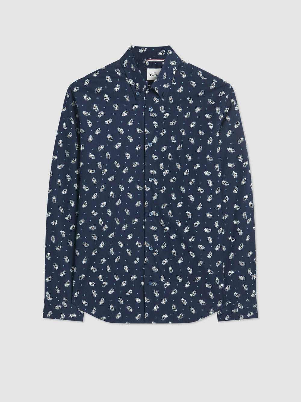 Ben Sherman Micro Paisley Shirts Navy | MDHZ60354