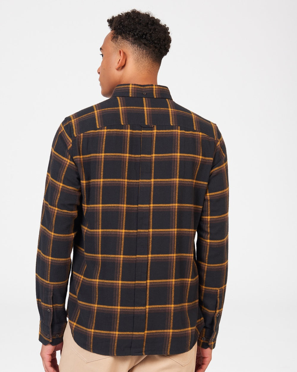 Ben Sherman Oversized Brushed Check Shirts Black | HDZI29518