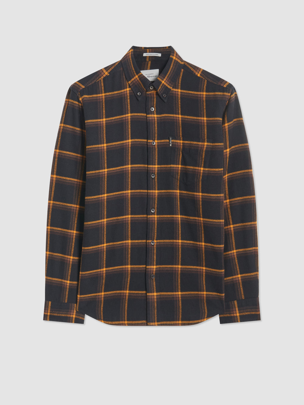 Ben Sherman Oversized Brushed Check Shirts Black | HDZI29518