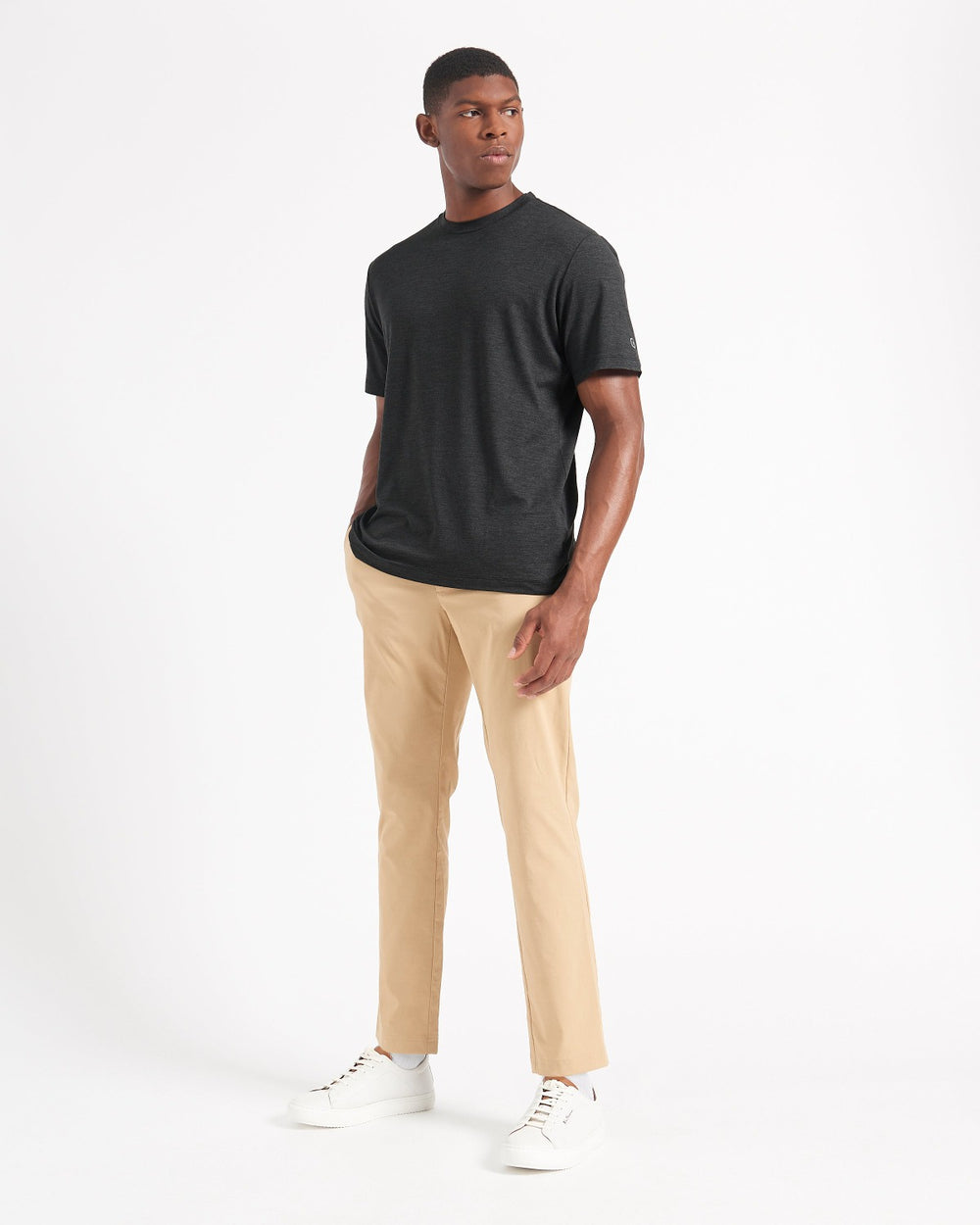 Ben Sherman Performance Stretch Marl T-Shirt Black | PVFZ23194