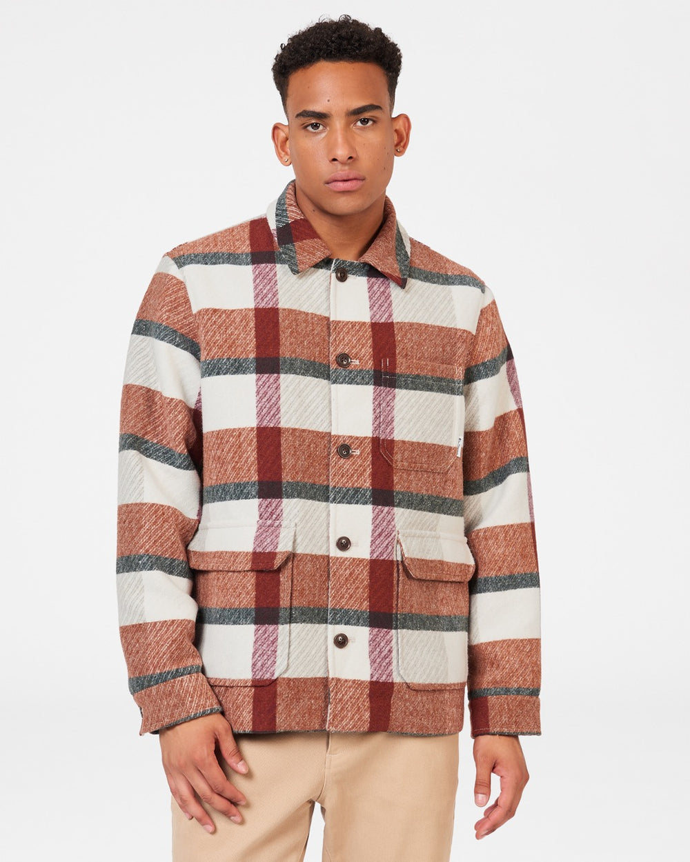 Ben Sherman Plaid Jackets Orange | HEFW32517