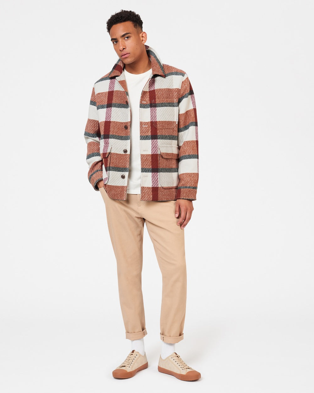 Ben Sherman Plaid Jackets Orange | HEFW32517