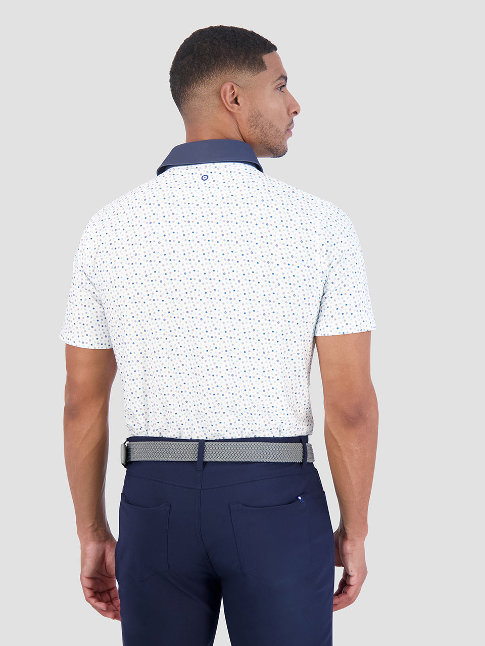 Ben Sherman Polka Dots Tech Jersey Sports Fit Polo Shirts White | QMGX39164