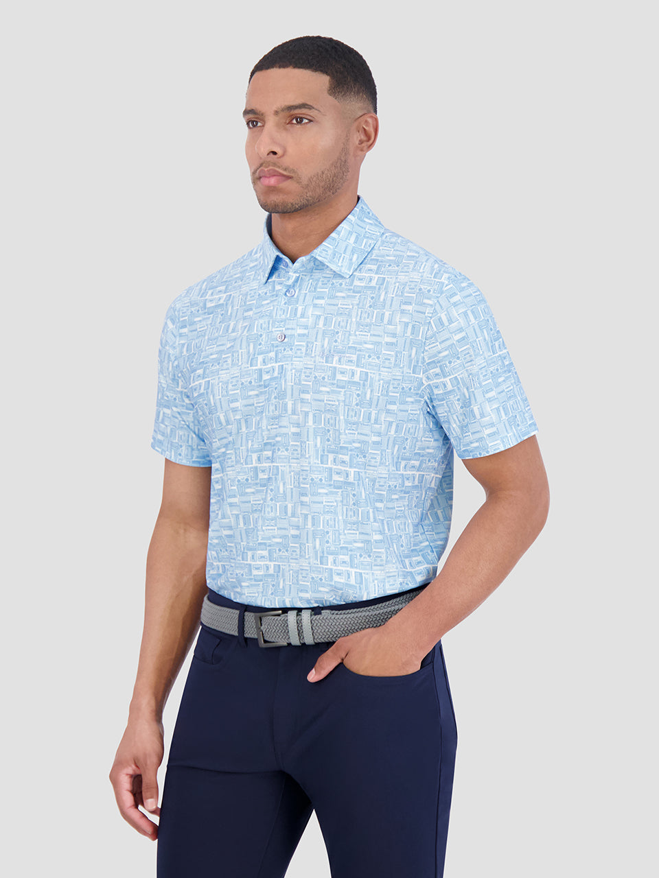 Ben Sherman Radio Stack Tech Jersey Sports Fit Polo Shirts Blue | IKOD26970