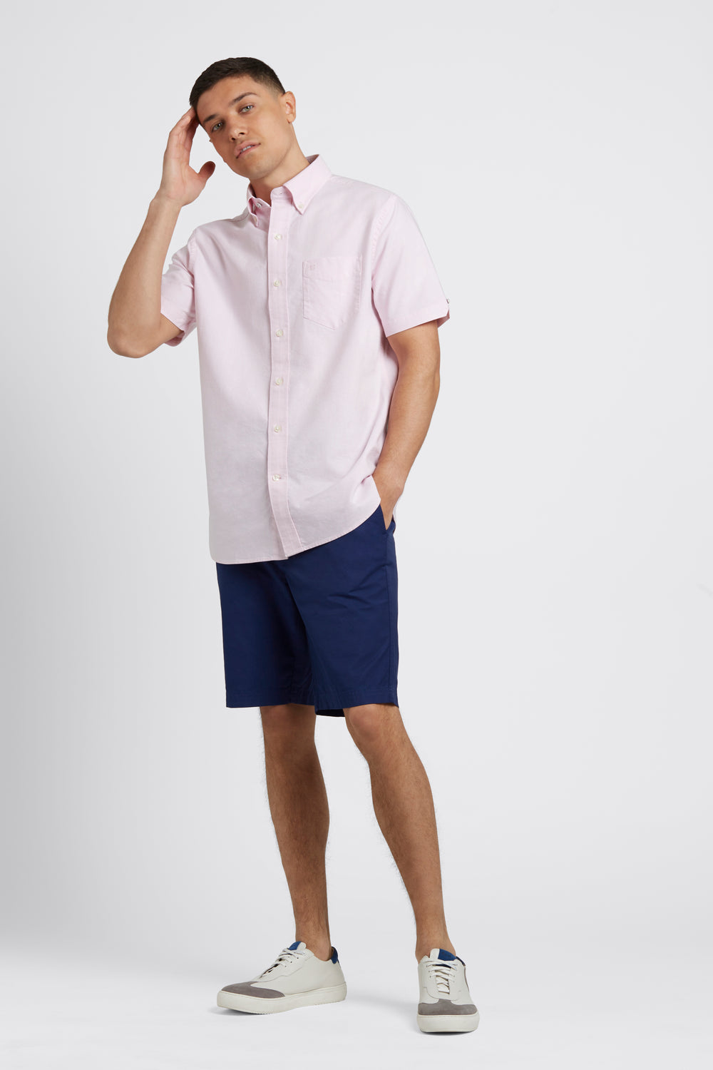 Ben Sherman Short Sleeve Brighton Oxford Organic Shirts Pink | EPSV96524