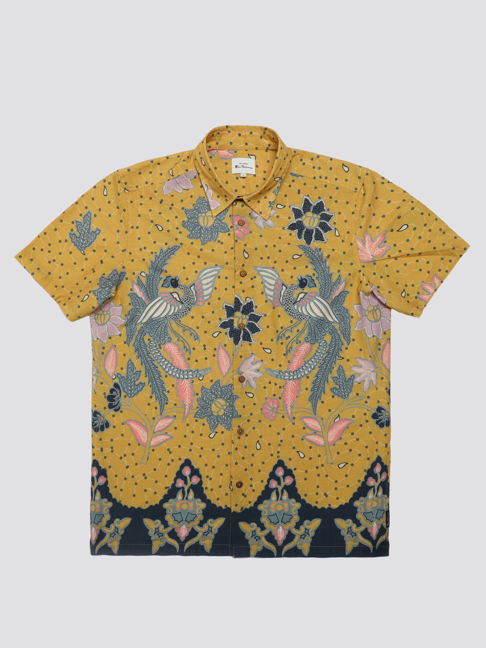 Ben Sherman Signature Abstract Botanical Print Shirts Yellow | WJZX12893