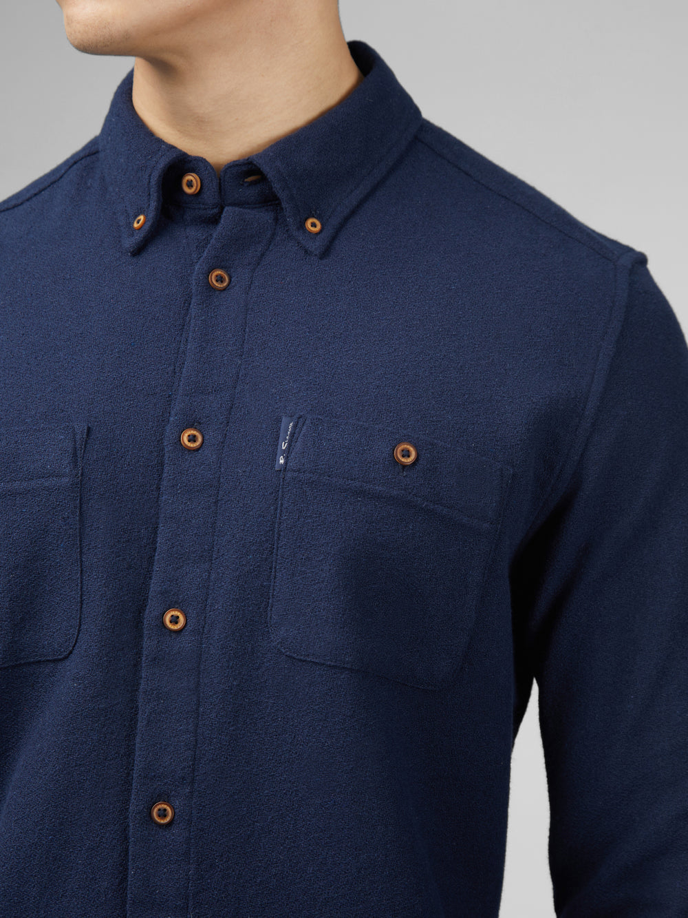 Ben Sherman Signature Boucle Shirts Navy | WEPX56972