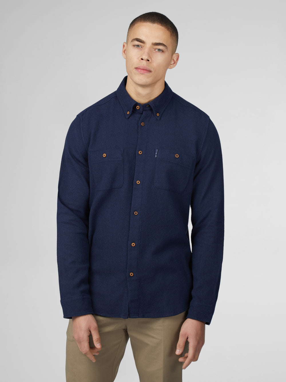 Ben Sherman Signature Boucle Shirts Navy | WEPX56972