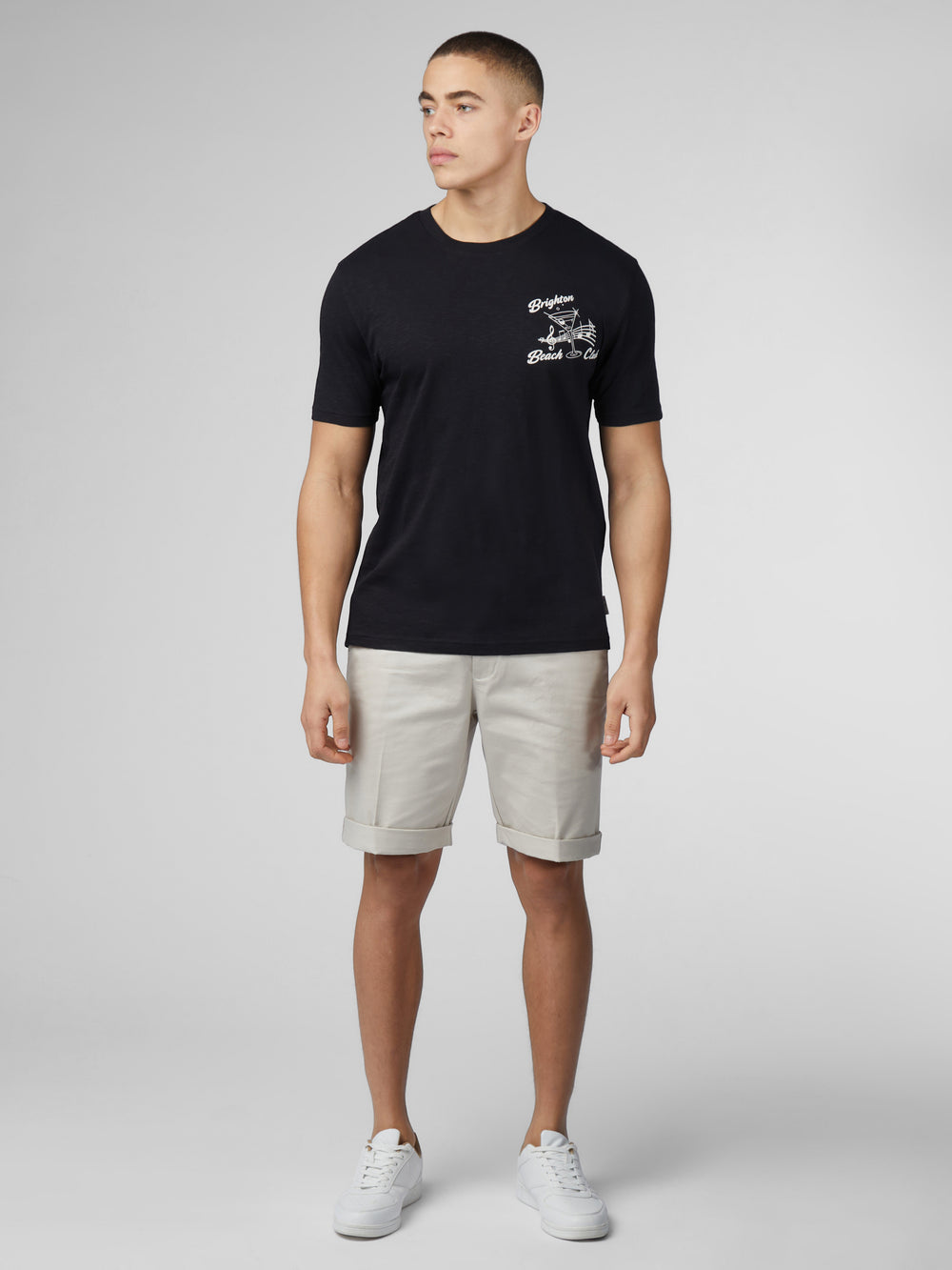 Ben Sherman Signature Brighton Beach Club T-Shirt Black | CGSE68512