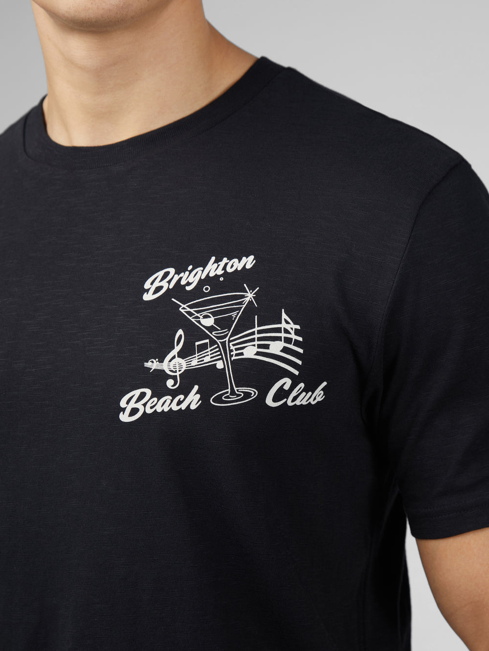 Ben Sherman Signature Brighton Beach Club T-Shirt Black | CGSE68512