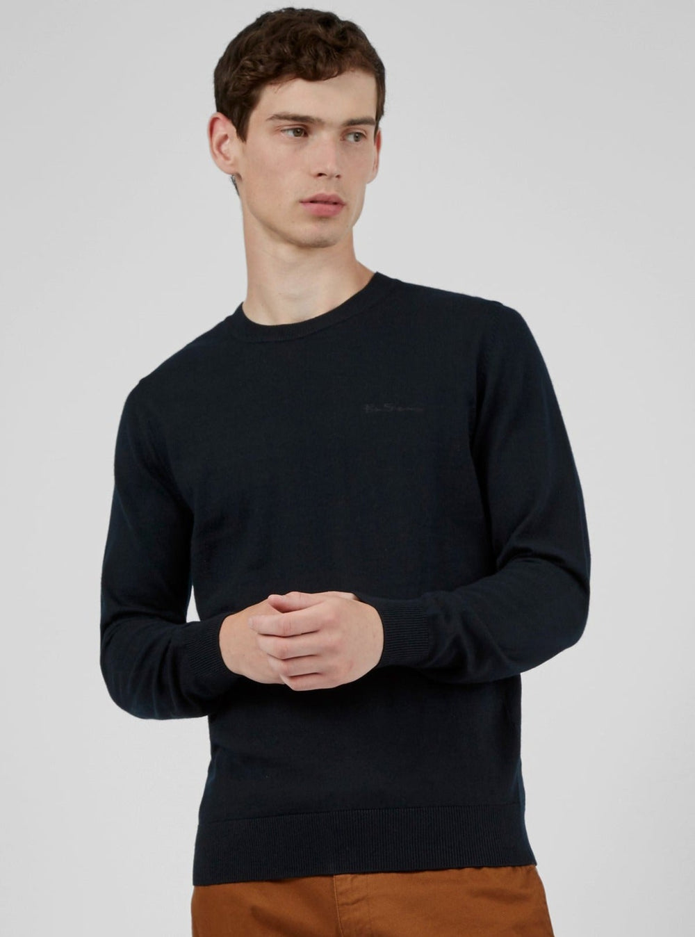 Ben Sherman Signature Crewneck Knitwear Black | DQAM94237