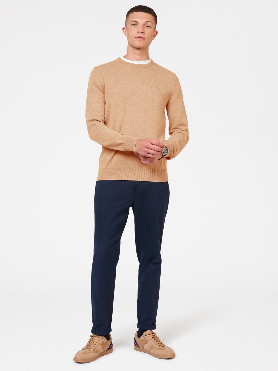 Ben Sherman Signature Crewneck Knitwear Grey | GWAO34056