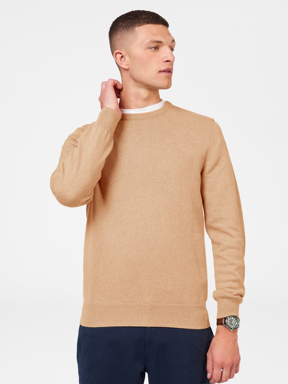 Ben Sherman Signature Crewneck Knitwear Grey | GWAO34056