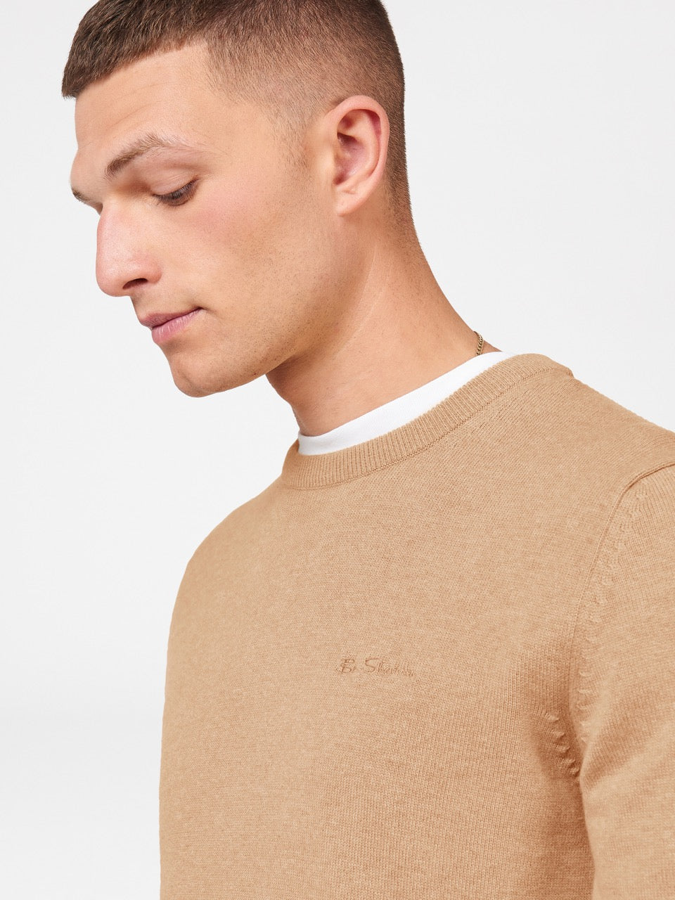 Ben Sherman Signature Crewneck Knitwear Grey | GWAO34056