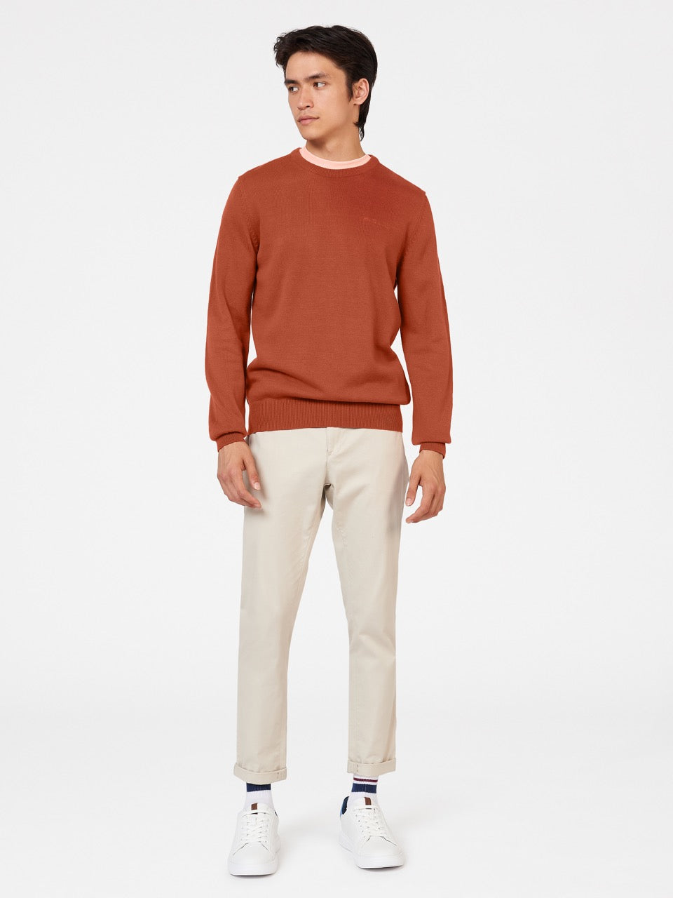 Ben Sherman Signature Crewneck Knitwear Orange | FXQB13254