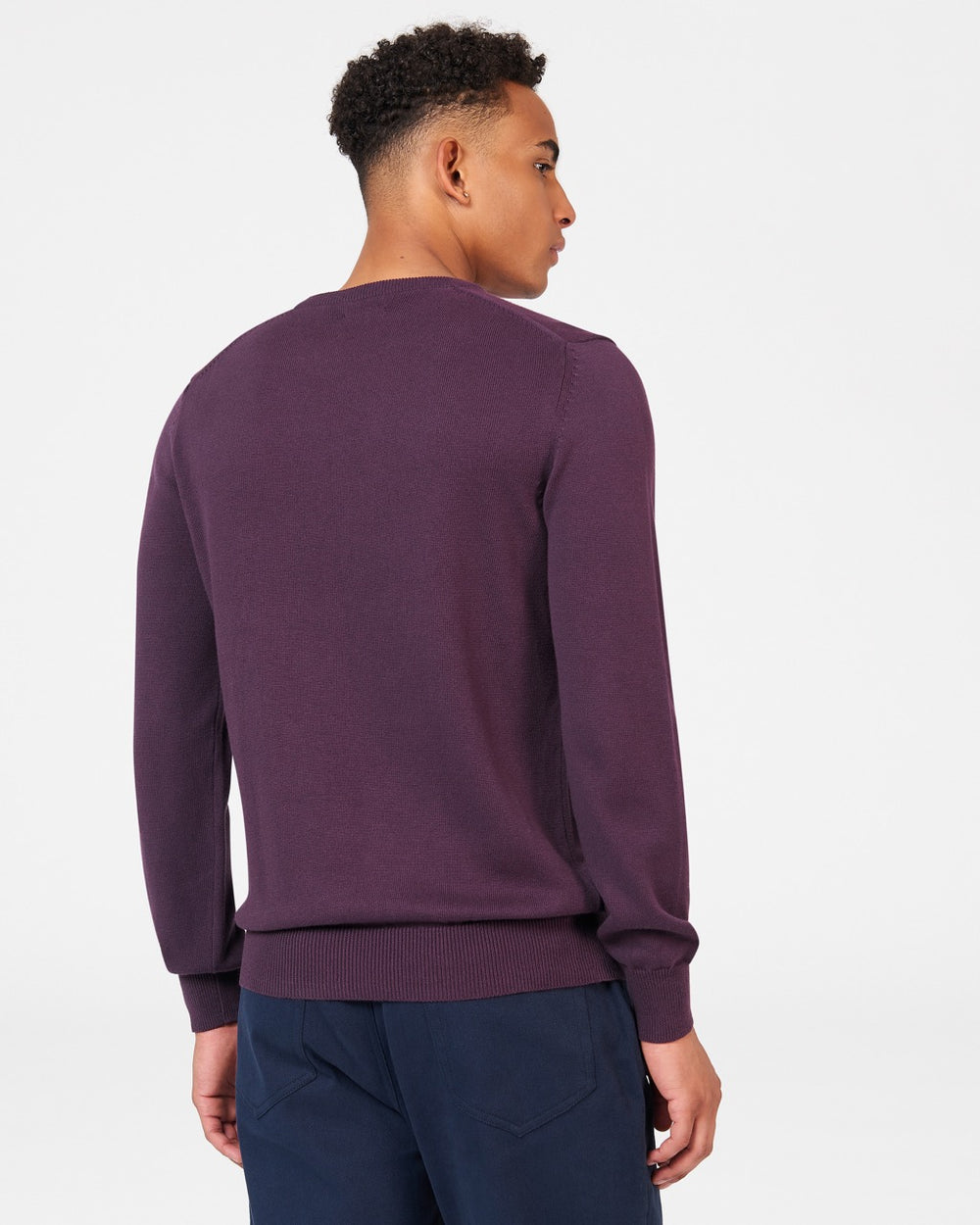 Ben Sherman Signature Crewneck Knitwear Purple | BUXZ48319