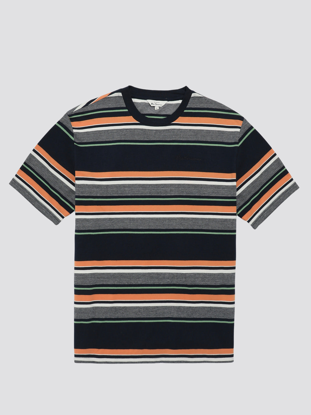 Ben Sherman Signature Engineered Stripe T-Shirt Navy | FQTL04627