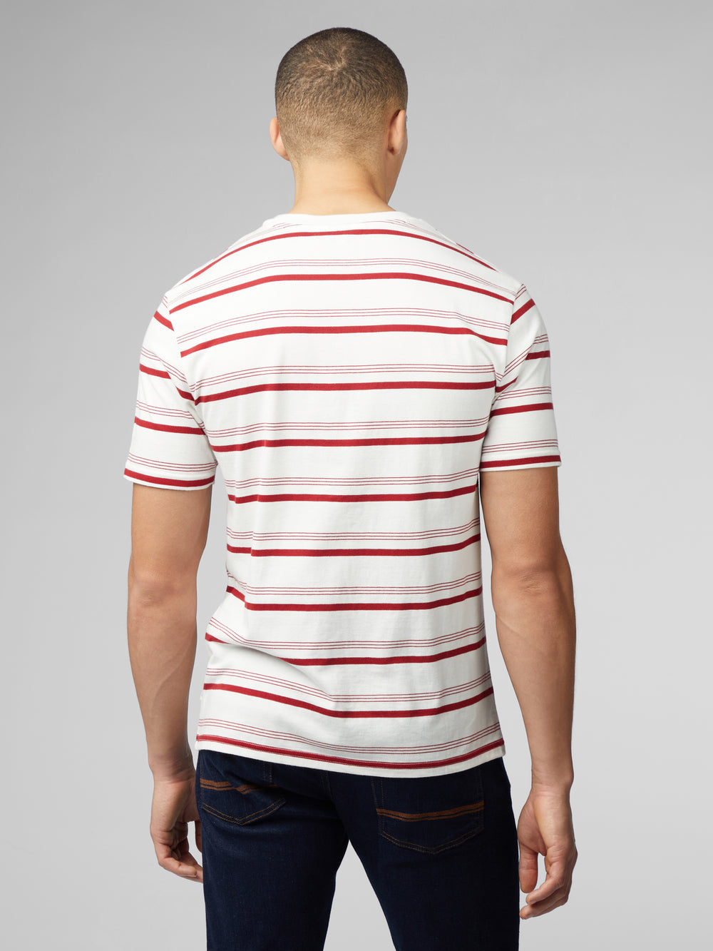 Ben Sherman Signature Fine Stripe T-Shirt White | XSIK37845