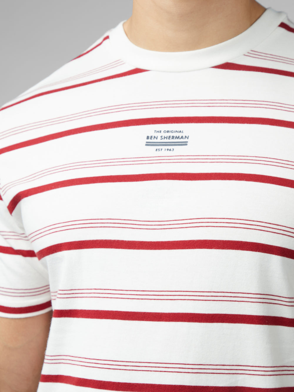 Ben Sherman Signature Fine Stripe T-Shirt White | XSIK37845