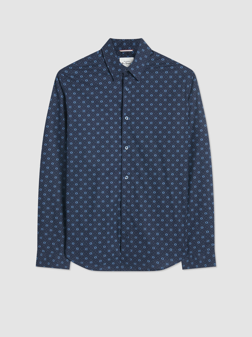 Ben Sherman Signature Geo Shirts Blue | LXAP63714