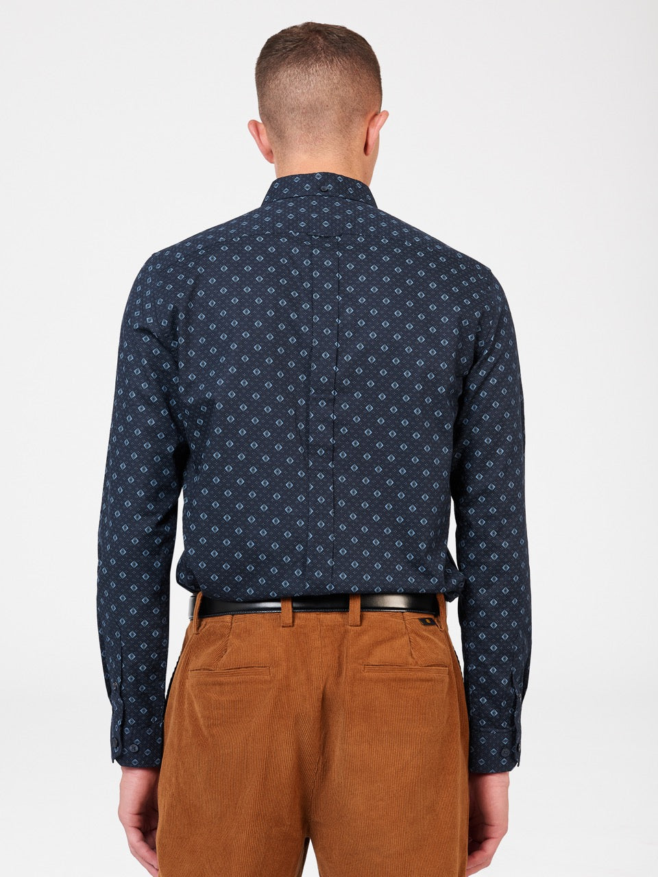 Ben Sherman Signature Geo Shirts Blue | LXAP63714